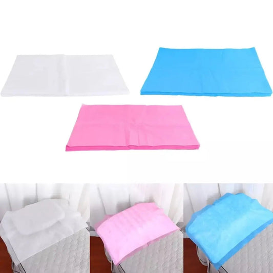 Disposable pillow sheets 100 pcs ( pink)