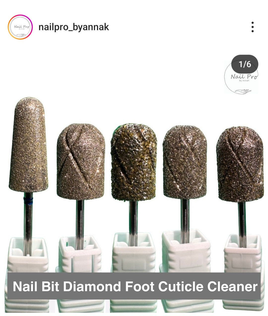 Pedicure nail bits and cups